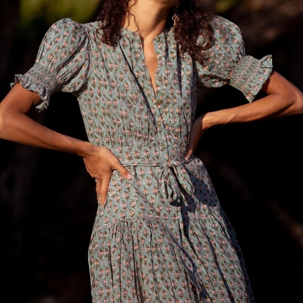 Daughters Of India Dress Green Medium